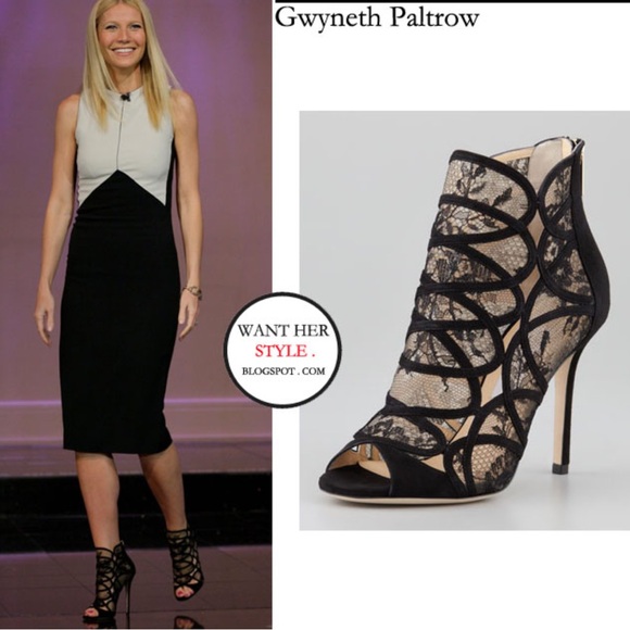 JIMMY CHOO Fauna Lace Suede Cage Heeled Sandal in Black - Picture 10 of 12